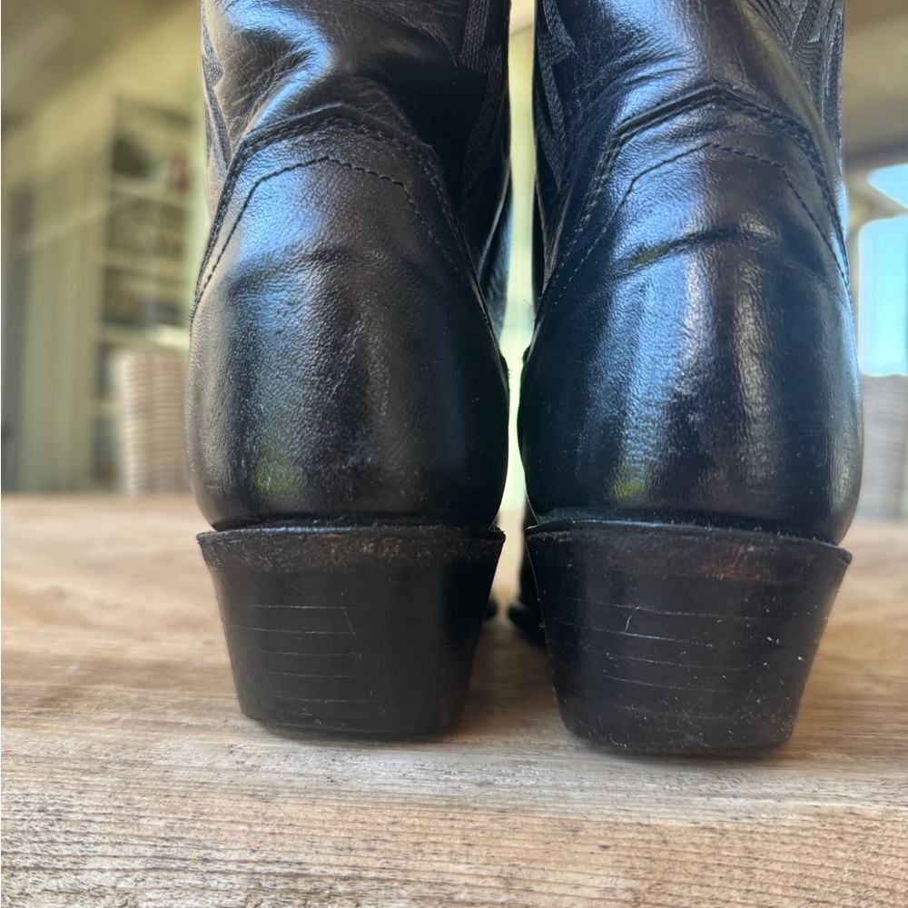 Vtg USA Justin Cowboy Western Leather Women’s Boots - Picture 6 of 7